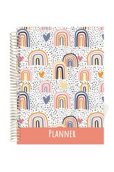 Lizy Sert Kapak Spiralli 4 Renk Baskılı Tarihsiz Ajanda Gökkuşağı Tasarımlı - Lizy