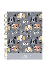 Lizy Sert Kapak Spiralli 4 Renk Baskılı Tarihsiz Ajanda Köpek Tasarımlı - Lizy