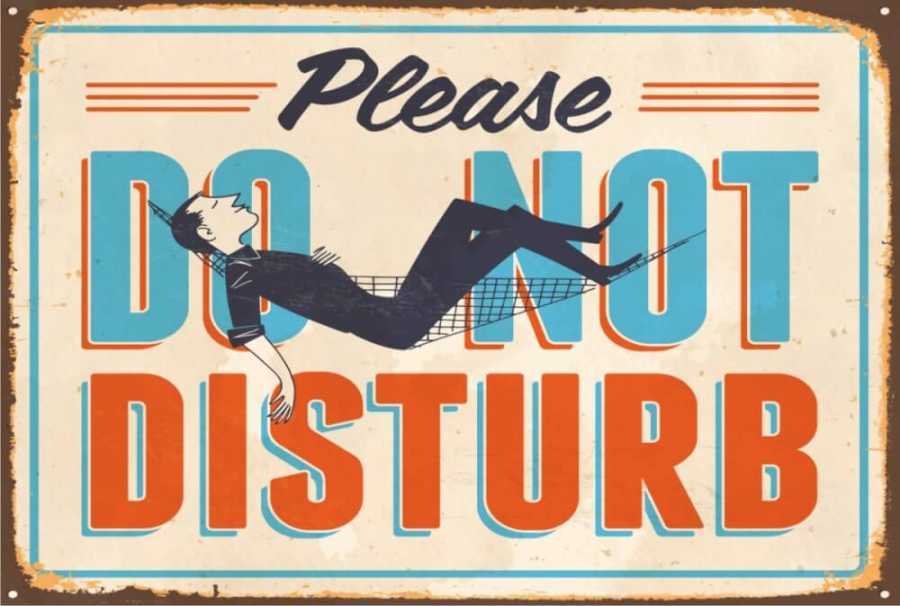 Lütfen Rahatsız Etmeyin Retro Vintage Ahşap Poster