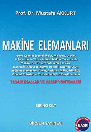 Makine Elemanları Cilt: 1 - Birsen Yayınevi