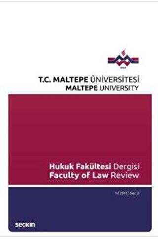 Maltepe Üniversitesi Hukuk Fakültesi Dergisi Sayı:2 - 2016
