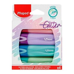 Maped Fosforlu Kalemler Glıtter Pastel 4`Lü Blister - Maped