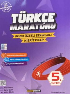 Maraton Yayıncılık 5. Sınıf Türkçe Maratonu Konu Özetli - Etkinlikli Kitap - 1