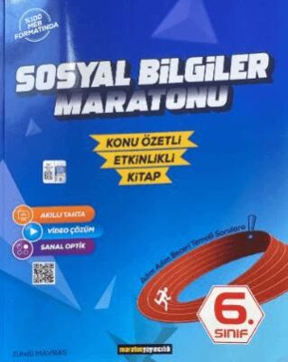 Maraton Yayıncılık 6. Sınıf Sosyal Bilgiler Maratonu Konu Özetli - Etkinlikli Kitap - 1