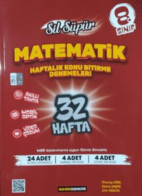 Maraton Yayıncılık 8. Sınıf Matematik Haftalık Konu Bitirme Denemeleri - 1