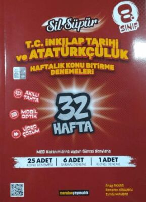Maraton Yayıncılık 8. Sınıf T.C İnkılap Tarihi ve Atatürkçülük Haftalık Konu Bitirme Denemeleri - 1