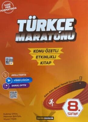 Maraton Yayıncılık 8. Sınıf Türkçe Maratonu Konu Özetli - Etkinlikli Kitap - 1