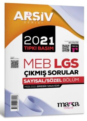 Marka Yayınları 2021 LGS 8. Sınıf Arşiv Serisi Tıpkı Basım Çıkmış Sorular Tamamı Video Çözümlü - 1