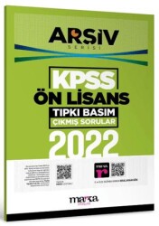Marka Yayınları 2022 KPSS Ön Lisans Arşiv Serisi Tıpkı Basım Çıkmış Sorular - Marka Yayınları