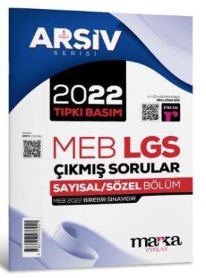 Marka Yayınları 2022 LGS 8. Sınıf Arşiv Serisi Tıpkı Basım Çıkmış Sorular Tamamı Video Çözümlü - 1