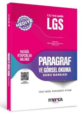 Marka Yayınları 2024 5, 6, 7 ve 8. sınıflar için LGS Paragraf ve Görsel Okuma Soru Bankası