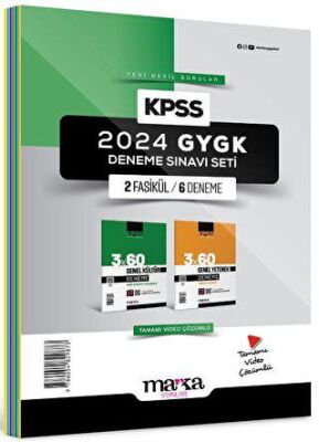 Marka Yayınları 2025 KPSS Genel Yetenek Genel Kültür Deneme Sınavı Seti 2 Fasikül 6 Deneme - 1