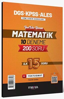 Marka Yayınları 2025 DGS KPSS ALES Matematik 10 Deneme İlk 15 Soru - 1