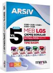 Marka Yayınları Son 5 Yıl LGS 8. Sınıf Arşiv Serisi Tıpkı Basım Fasikül Fasikül Çıkmış Sorular Tamamı Video Çözümlü - Marka Yayınları