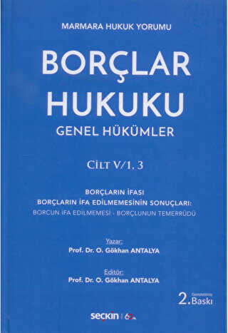 Borçlar Hukuku Genel Hükümler Cilt: V-1, 3 - Seçkin Yayıncılık
