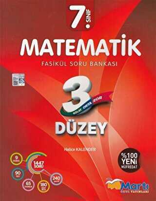 Martı Okul Yayınları 7. Sınıf Matematik 3 Düzey Fasikül Soru Bankası