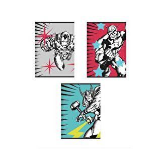 Marvel Seri 2 Defter Kareli Dikişli Plastik Kapak A4 60 Yaprak - 1