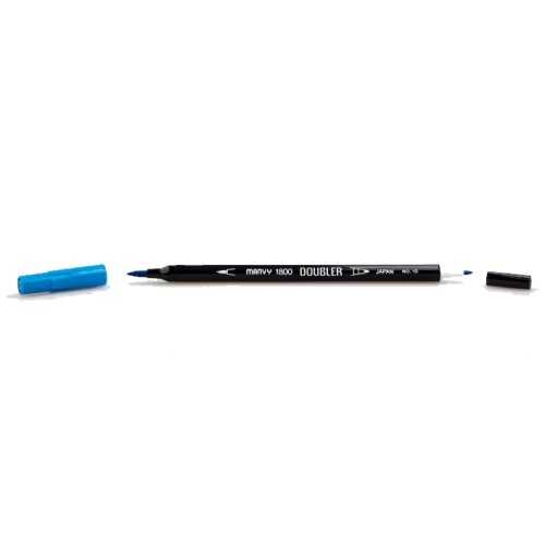 Marvy Çift Uçlu Brush Pen Fırça Kalem Açık Mavi