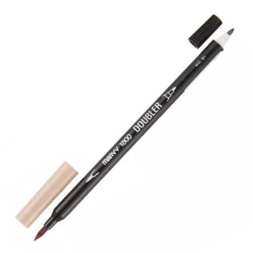 Marvy Çift Uçlu Brush Pen Fırça Kalem Bronz