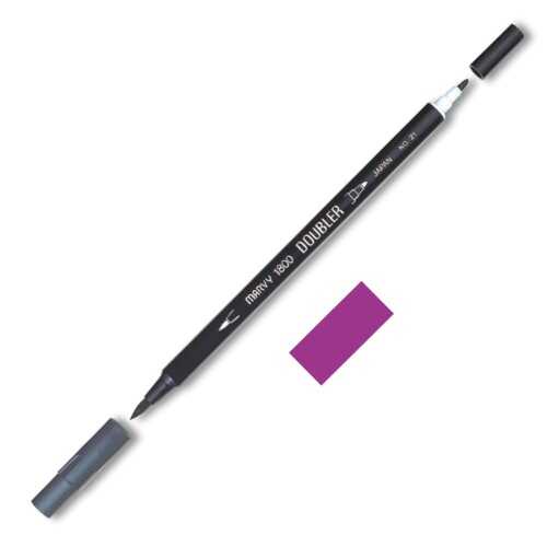 Marvy Çift Uçlu Brush Pen Fırça Kalem Iris Purple