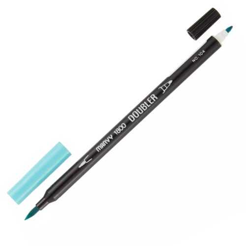 Marvy Çift Uçlu Brush Pen Fırça Kalem Karayip Mavisi