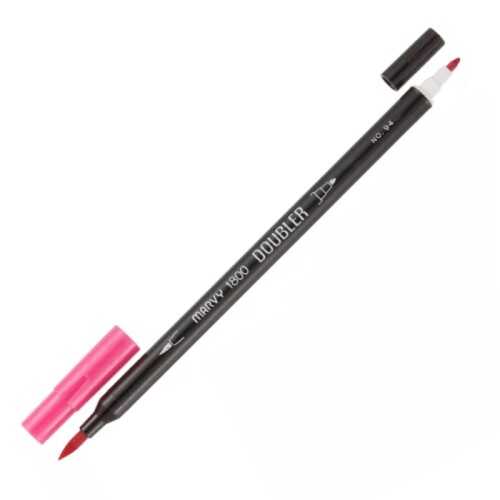 Marvy Çift Uçlu Brush Pen Fırça Kalem Kızıl