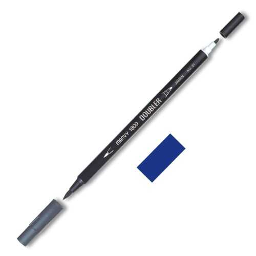 Marvy Çift Uçlu Brush Pen Fırça Kalem Lacivert