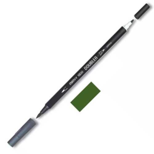 Marvy Çift Uçlu Brush Pen Fırça Kalem Orman Yeşili