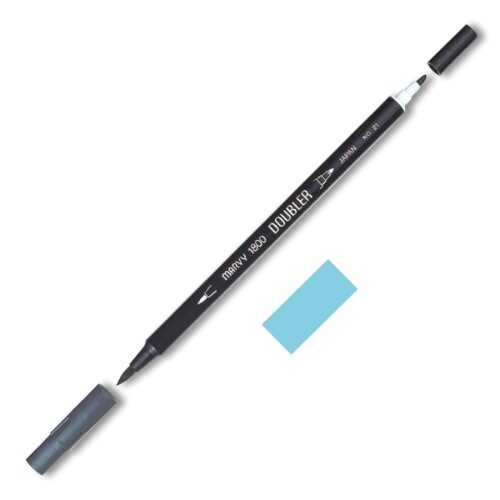 Marvy Çift Uçlu Brush Pen Fırça Kalem Soluk Mavi