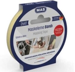 Mas 2647 Maskeleme Bandı - 12mm x 40m - MAS Kırtasiye