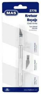 Mas 2776 Kretuar Maket Bıçağı + 2 Yedekli Blister - 1