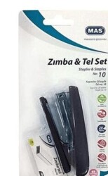 Mas 757 Kartelada 756 Zımba+140 Tel Seti - Siyah - MAS Kırtasiye