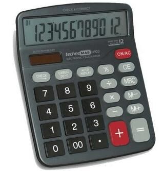 Mas Hesap Makinesi Ofis Tipi Düzeltmeli Plastik Panel - 1