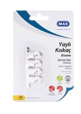 Mas 941 Kartelada Beyaz Metal Kıskaç 30 Mm 4Lü - 1
