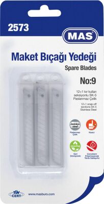 Mas Küçük Maket Bıçağı Yedeği 30 Adet Tüpte - 1