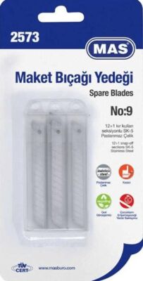 Mas Küçük Maket Bıçağı Yedeği 30 Adet Tüpte - 1
