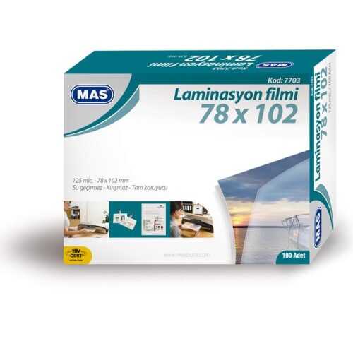 Mas Laminasyon Filmi 125 Mic. 78X102 100Lü Pk.