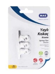 Mas 951 Kartelada Beyaz Metal Kıskaç 40 Mm 3Lü - MAS Kırtasiye
