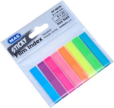 Mas 3663 Film Indeks 8x45 PP Dörtgen 25 Sayfa 8 Renk - 1