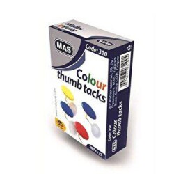 Mas 310 Renkli Raptiye Pvc Kaplı Karışık - MAS Kırtasiye