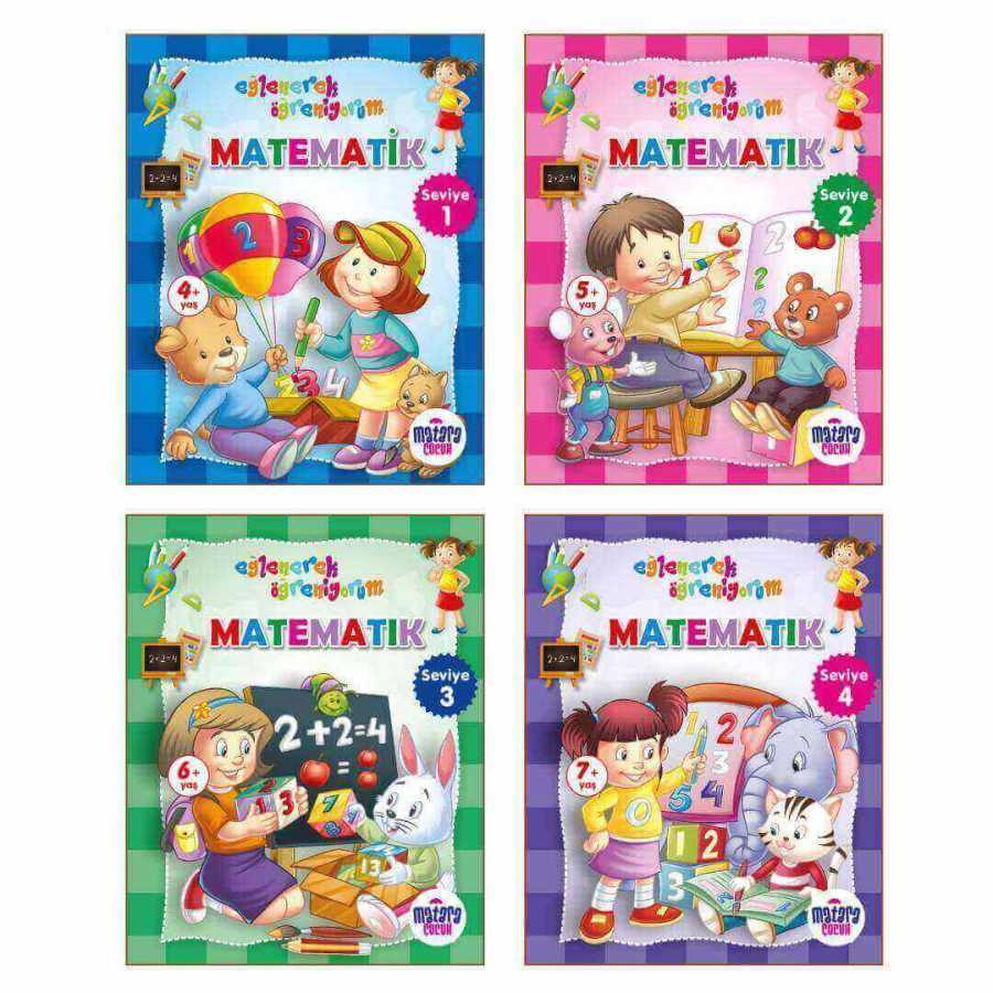 Matematik 1-2-3-4 Eğlenerek Öğreniyorum 4 Kitap Set