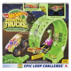 Hot Wheels Monster Trucks Karanlıkta Parlayan Çemberde Yarış Seti HBN02 - Mattel