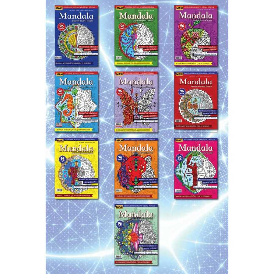 Maxi Mandala 10`lu Set - 10 Kitap