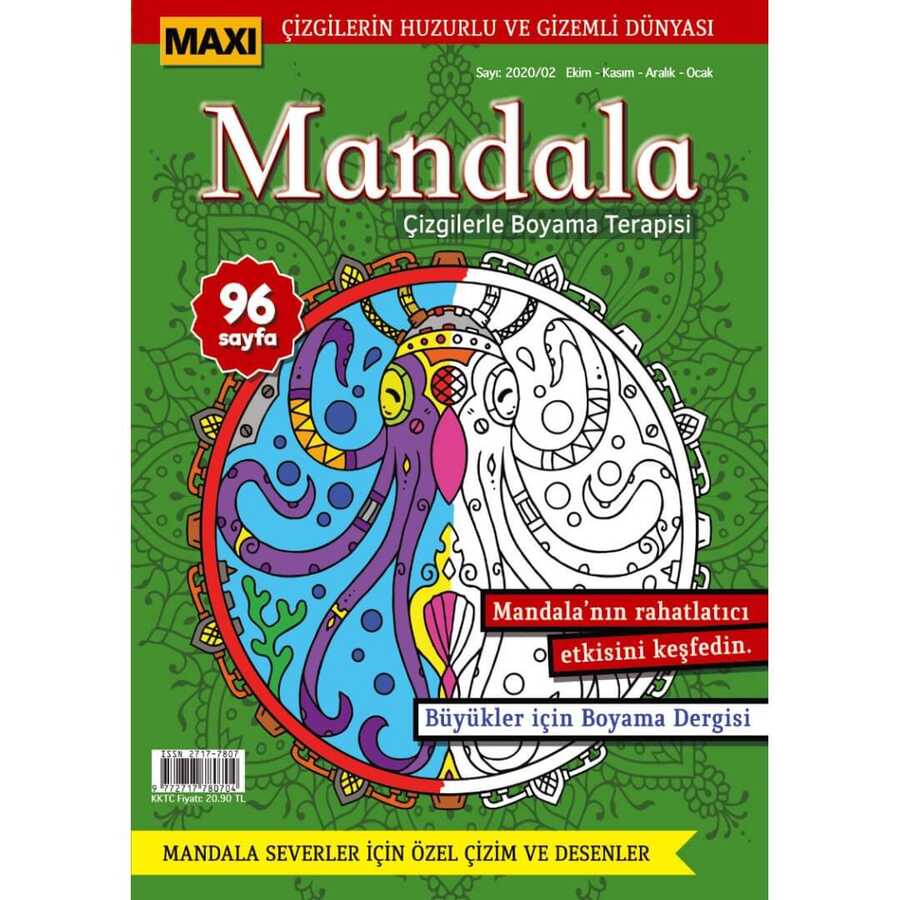 Maxi Mandala Çizgilerle Boyama Terapisi 2