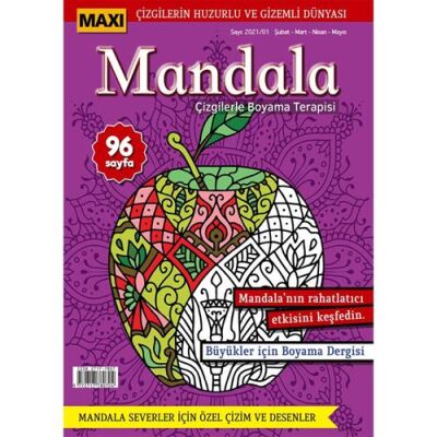 Maxi Mandala Çizgilerle Boyama Terapisi 3 - 1