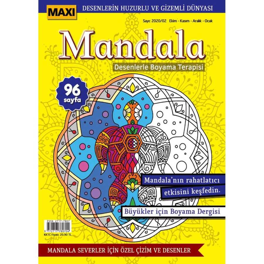 Maxi Mandala Desenlerle Boyama Terapisi 2
