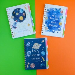 Maxx No:3 Uzay Temalı Bölmeli A5 Defter - 1