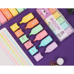 Boow 6 Renk Fosforlu Kalem Set - 1