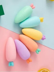 MDS Havuç Şekilli Pastel Fosforlu Kalem 6Lı - MDS