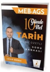 MEB AGS 10 Günde 10 Net Tarih Konu Özetli Soru Bankası - Pelikan Tıp Teknik Yayıncılık